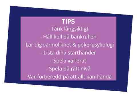 Lista med pokertips